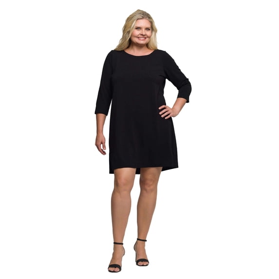 Plus Size Round Neck Knee Length A Line Dress
