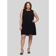 thumbnail image 1 of 24seven Comfort Essential Curvy Round Neck Sleeveless Mini Shift Dress, 1 of 5
