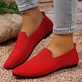 thumbnail image 1 of Plus Size Round Toe Shallow Cut Comfortable Women's Casual & Dress Shoes Daily Wear Spring Summer Wide Width Office Work Red 7, 1 of 7