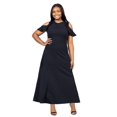 thumbnail image 1 of Plus Size Ruffle Cold Shoulder Maxi Dress, 1 of 6