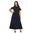 thumbnail image 1 of Plus Size Ruffle Cold Shoulder Maxi Dress, 1 of 6