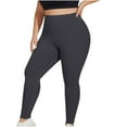thumbnail image 1 of Plus Size Running Yoga Pants High Waist Stretchy Yoga Pants for Women Solid Color Seamless Leggings for Women Lightweight Sports Fitness Pants Casual Tight Fitting Yoga Pants Stretch Pants, 1 of 6