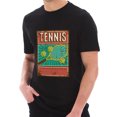 thumbnail image 1 of Plus Size Rusty Tennis Racquet Cotton Short Sleeve Graphic Shirt - Black 3XL, 1 of 4