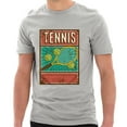 thumbnail image 1 of Plus Size Rusty Tennis Racquet Cotton Short Sleeve Graphic Shirt - Heather Grey 2XL, 1 of 3