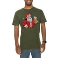 thumbnail image 1 of Plus Size Santa Brew Graphic Design Vintage Crewneck Tee - Vintage Olive 2XL, 1 of 4