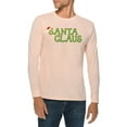 thumbnail image 1 of Plus Size Santa With Hat Graphic Long Sleeve Crewneck Tee - Pale Pink 2XL, 1 of 4