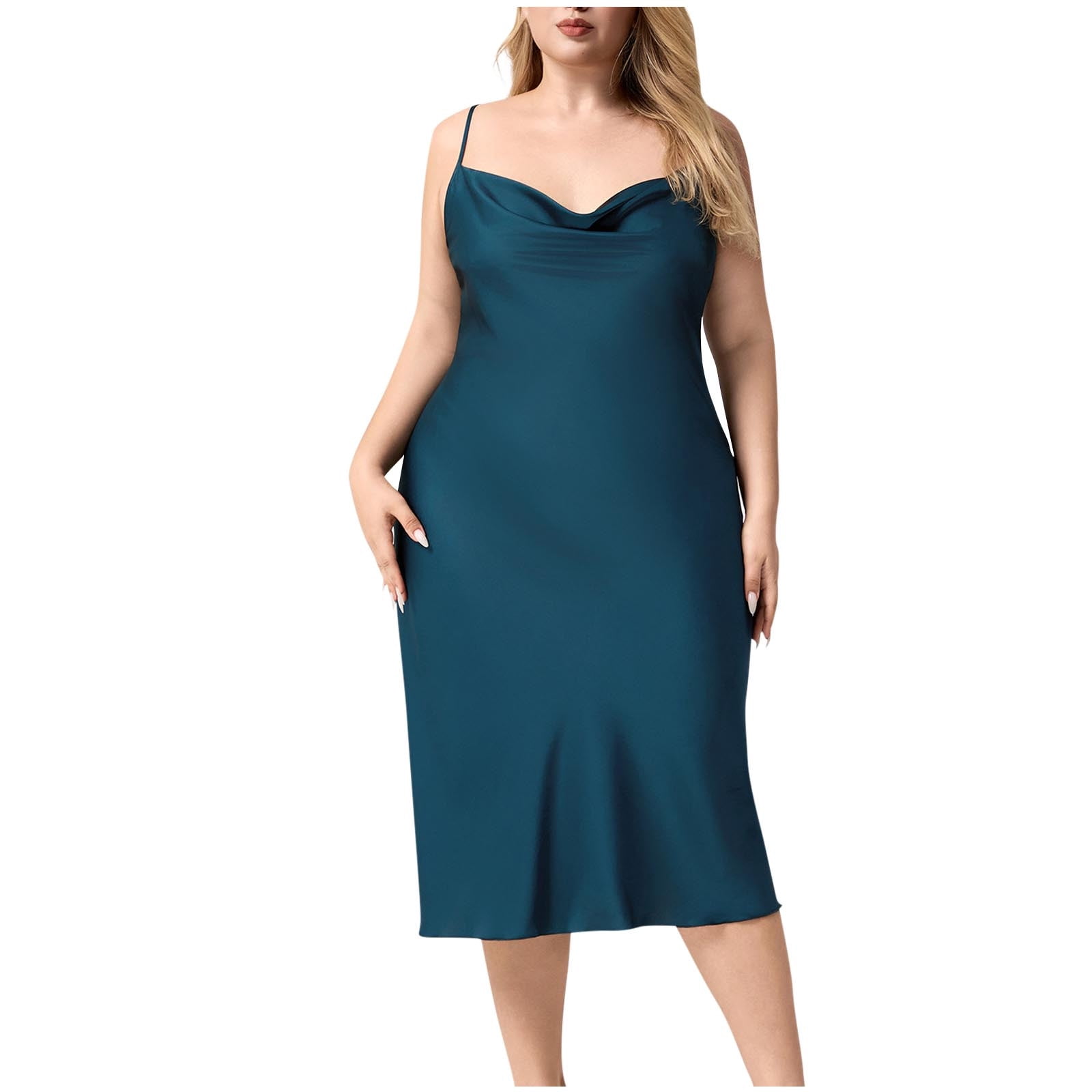 satin slip dress midi plus size City Chic Plus Size Satin Slip Dress