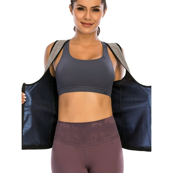 Plus Size Sauna Waist Trainer Slimming Workout TaLELINTA Top for Women Weight Loss, Tummy Control Body Shaper Polymer Sauna Vest Sauna Slimming Suit