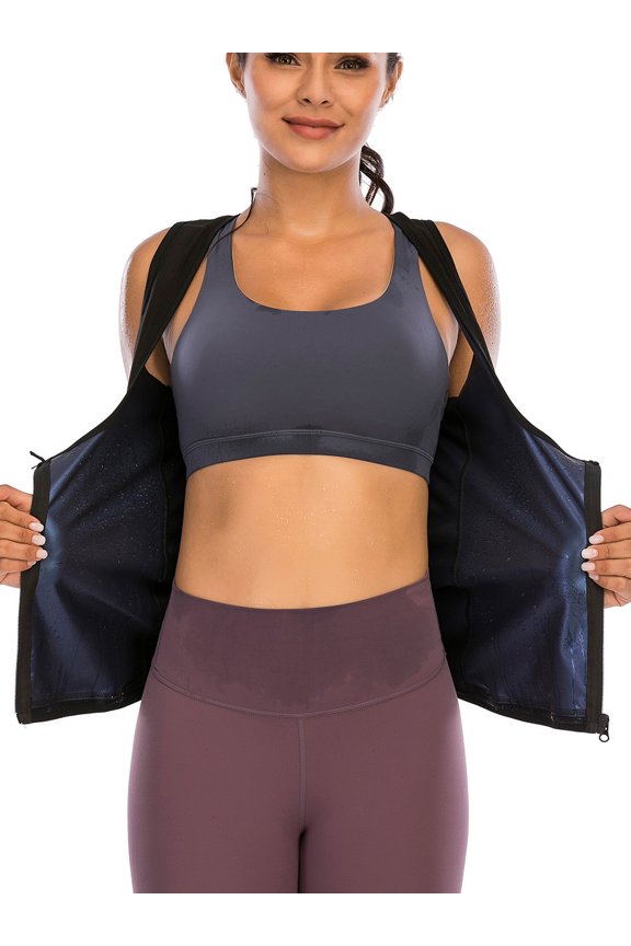 Plus Size Sauna Waist Trainer Slimming Workout TaLELINTA Top for Women Weight Loss, Tummy Control Body Shaper Polymer Sauna Vest Sauna Slimming Suit