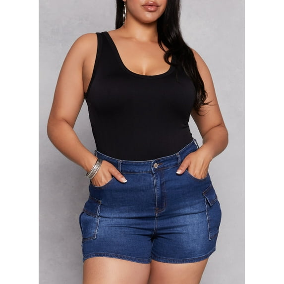 Plus Size Scoop Back Tank Top