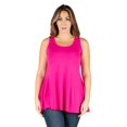 thumbnail image 1 of Plus Size Scoop Neck Sleeveless Tunic Tank Top, 1 of 10