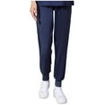 thumbnail image 1 of Plus Size Scrub Pants for Women Loose Jogger Scrubs Nursing Uniform Workwear Comfort Stretch Medical Bottoms, Navy, XXL, 1 of 3