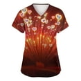 thumbnail image 1 of Plus Size Scrubs Tops for Women Funny 2026 Happy New Year Print Tops for Women Short Sleeve Nursing Uniforms Soft Stretchy Scrub Shirts, 1 of 5