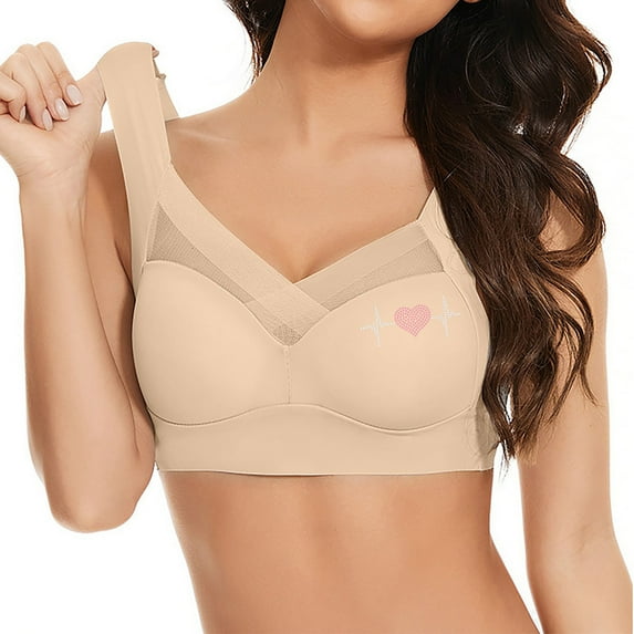 Plus Size Seamless Bra for Women Comfort Lightweight Wireless Push Up Bras Plus Size Full Coverage Soft Everyday Bra All Wrap