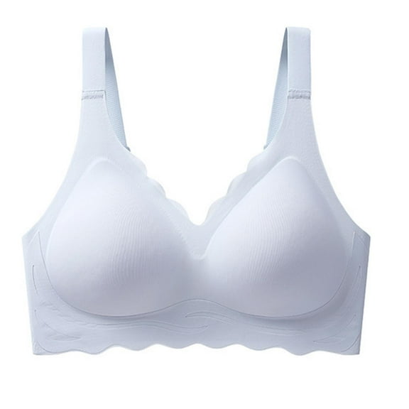 Plus Size Seamless Bralettes Wireless Bras for Women V Neck Push up Bra Comfortable Tshirt Bra