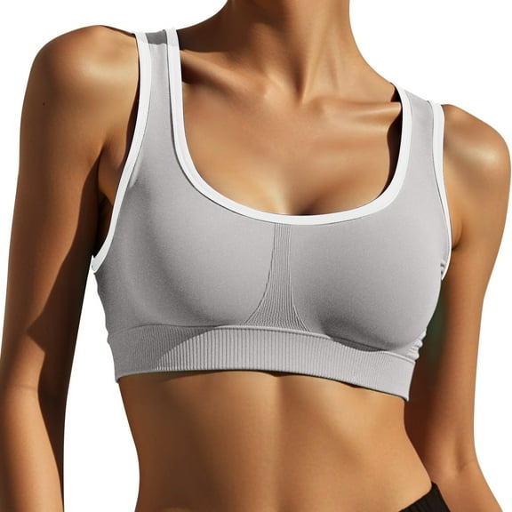Plus Size Seamless Yoga Bra - High Support, Nylon Material, S-L Sizes for Gym/Running