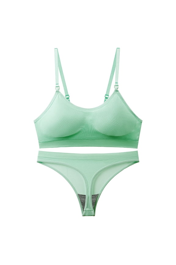 Plus Size Seamless Yoga Bra and Panty Set Women's Comfortable Sportswear Gym Workout Sleepwear Two Piece Underwear