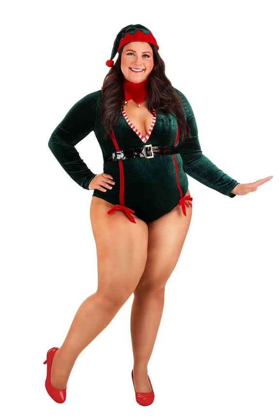 Plus Size Sexy Santa Elf Costume for Women