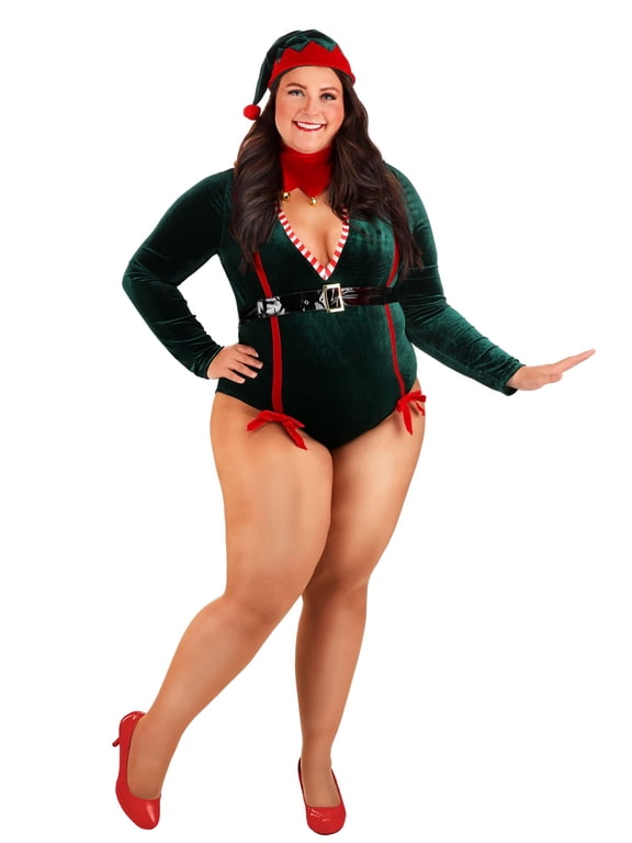 Plus Size Sexy Santa Elf Costume for Women