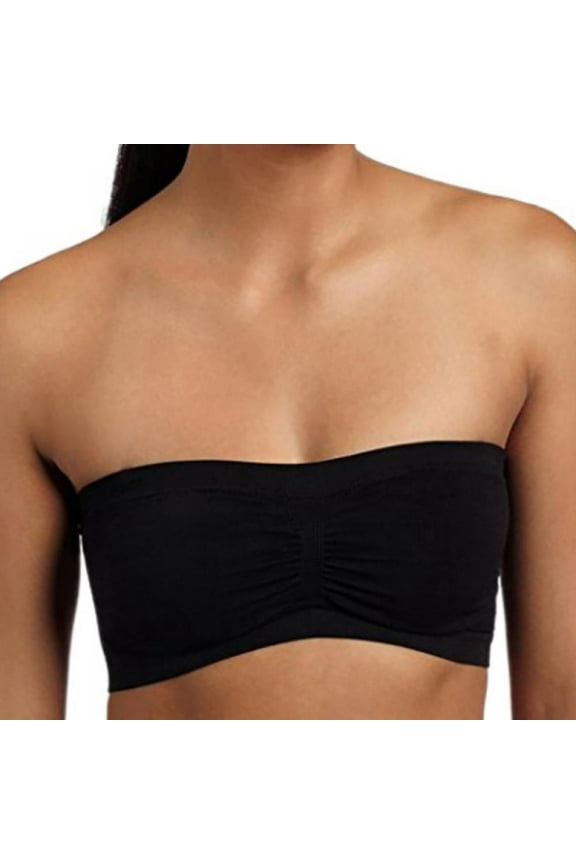Plus Size Sexy Womens Strapless Boob Tube Top Women Bra Unlined Seamless One-Piece Strapless Wire Free Solid Tube Tops