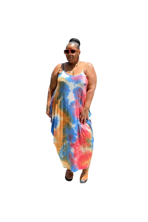 Plus Size Shannon Tie Dye Maxi Dress