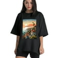 thumbnail image 1 of Plus Size Shirt for Women Black Tops for Women Oversized Short Sleeves Shirt for Women Beach T Shirt Crewneck Shirt for Women L, 1 of 5