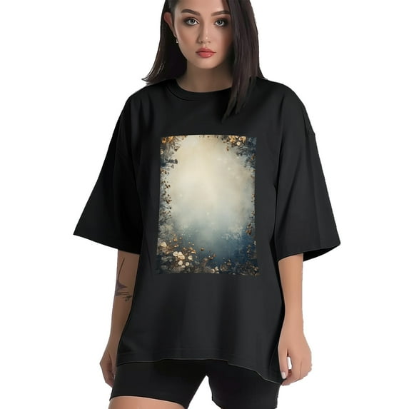Plus Size Shirt for Women Black Tops for Women Oversized Short Sleeves Shirt for Women Branches 1 T Shirt Crewneck Shirt for Women 3XL