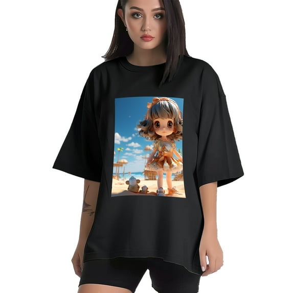 Plus Size Shirt for Women Black Tops for Women Oversized Short Sleeves Shirt for Women Cute Girl2 T Shirt Crewneck Shirt for Women 3XL