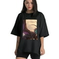 thumbnail image 1 of Plus Size Shirt for Women Black Tops for Women Oversized Short Sleeves Shirt for Women Dragon T Shirt Crewneck Shirt for Women XL, 1 of 5