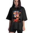 thumbnail image 1 of Plus Size Shirt for Women Black Tops for Women Oversized Short Sleeves Shirt for Women Maple Leaves3 T Shirt Crewneck Shirt for Women 3XL, 1 of 5