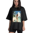 thumbnail image 1 of Plus Size Shirt for Women Black Tops for Women Oversized Short Sleeves Shirt for Women Seaside (76) T Shirt Crewneck Shirt for Women L, 1 of 5