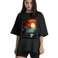 thumbnail image 1 of Plus Size Shirt for Women Black Tops for Women Oversized Short Sleeves Shirt for Women T Shirt Crewneck Shirt for Women XL, 1 of 5