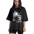 thumbnail image 1 of Plus Size Shirt for Women Black Tops for Women Oversized Short Sleeves Shirt for Women T Shirt Crewneck Shirt for Women XL, 1 of 5