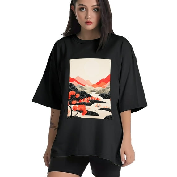 Plus Size Shirt for Women Black Tops for Women Oversized Short Sleeves Shirt for Women T Shirt Crewneck Shirt for Women XL