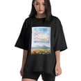 thumbnail image 1 of Plus Size Shirt for Women Black Tops for Women Short Sleeves Shirt for Women Balloon T Shirt Oversized Shirt for Women S, 1 of 5
