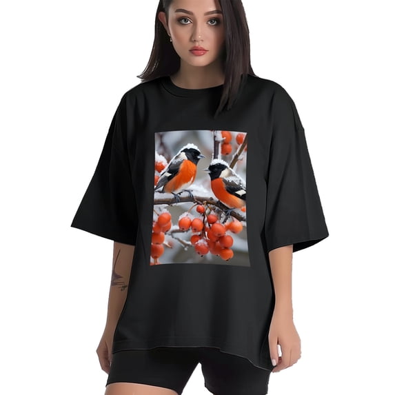 Plus Size Shirt for Women Black Tops for Women Short Sleeves Shirt for Women Bird6 T Shirt Crewneck Shirt for Women XL