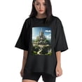 thumbnail image 1 of Plus Size Shirt for Women Black Tops for Women Short Sleeves Shirt for Women Castle T Shirt Crewneck Shirt for Women 5XL, 1 of 5