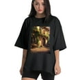 thumbnail image 1 of Plus Size Shirt for Women Black Tops for Women Short Sleeves Shirt for Women Castles3 T Shirt Crewneck Shirt for Women 4XL, 1 of 5