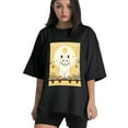 thumbnail image 1 of Plus Size Shirt for Women Black Tops for Women Short Sleeves Shirt for Women Cat3 T Shirt Crewneck Shirt for Women 4XL, 1 of 5