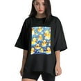 thumbnail image 1 of Plus Size Shirt for Women Black Tops for Women Short Sleeves Shirt for Women Cute Ducks T Shirt Crewneck Shirt for Women XL, 1 of 5
