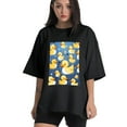 thumbnail image 1 of Plus Size Shirt for Women Black Tops for Women Short Sleeves Shirt for Women Cute Ducks T Shirt Oversized Shirt for Women S, 1 of 5