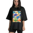 thumbnail image 1 of Plus Size Shirt for Women Black Tops for Women Short Sleeves Shirt for Women Dinosaur3 T Shirt Oversized Shirt for Women S, 1 of 5