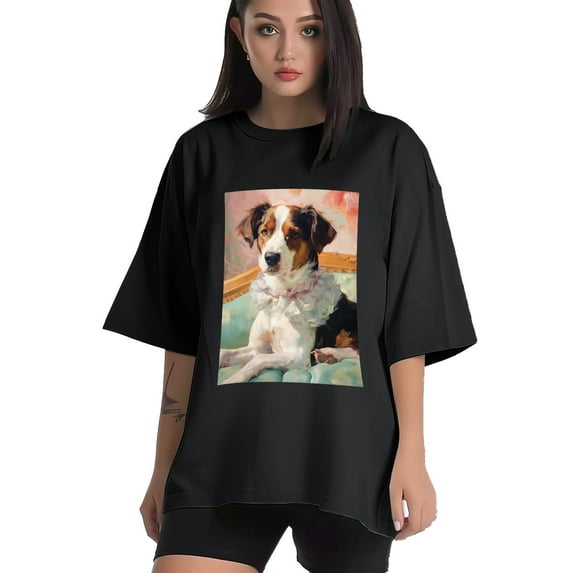 Plus Size Shirt for Women Black Tops for Women Short Sleeves Shirt for Women Dog T Shirt Crewneck Shirt for Women XS