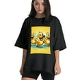 thumbnail image 1 of Plus Size Shirt for Women Black Tops for Women Short Sleeves Shirt for Women Duck T Shirt Crewneck Shirt for Women XL, 1 of 5