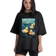 thumbnail image 1 of Plus Size Shirt for Women Black Tops for Women Short Sleeves Shirt for Women Duck T Shirt Crewneck Shirt for Women XS, 1 of 5