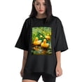 thumbnail image 1 of Plus Size Shirt for Women Black Tops for Women Short Sleeves Shirt for Women Duck T Shirt Oversized Shirt for Women S, 1 of 5