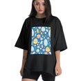 thumbnail image 1 of Plus Size Shirt for Women Black Tops for Women Short Sleeves Shirt for Women Easter 157 T Shirt Crewneck Shirt for Women 4XL, 1 of 5