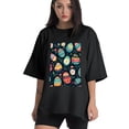 thumbnail image 1 of Plus Size Shirt for Women Black Tops for Women Short Sleeves Shirt for Women Easter 188 T Shirt Crewneck Shirt for Women 4XL, 1 of 5