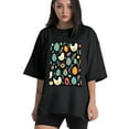thumbnail image 1 of Plus Size Shirt for Women Black Tops for Women Short Sleeves Shirt for Women Easter 231 T Shirt Crewneck Shirt for Women XL, 1 of 5