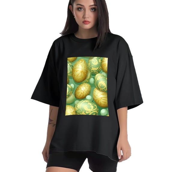 Plus Size Shirt for Women Black Tops for Women Short Sleeves Shirt for Women Easter 245 T Shirt Crewneck Shirt for Women 2XL